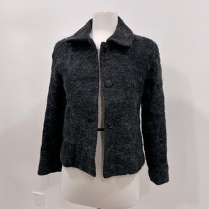 Theory black heather coat